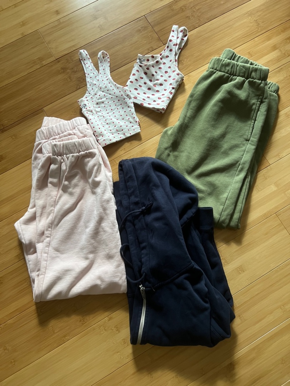 Bundle of 5 items from John Galt Brandy Melville Hoodie, bra tops, sweatpants